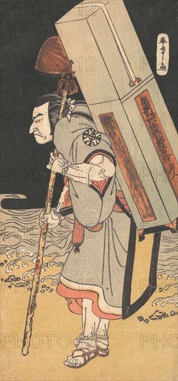 The actor Nakamura Nakazo as a rokuju-rokubu (pilgrim to Buddhist temple), ca. 1780. Creator: Shunsho.