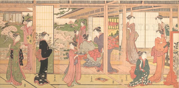 Mansion Opening onto a Garden, ca. 1786. Creator: Katsukawa Shuncho.