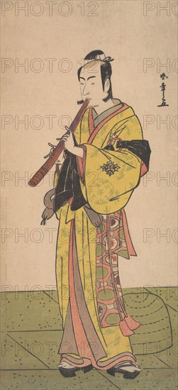 Ichikawa Bennosuke as a Man in Komuso Attire, ca. 1788. Creator: Shunsho.