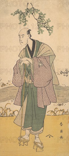The Third Bando Hikosaburo as a Man Standing on the Bank of a River, ca. 1793. Creator: Katsukawa Shun'ei.