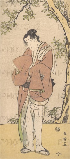 An Unidentified Actor as a Sad Person with Bare Legs and Feet, ca. 1793. Creator: Katsukawa Shun'ei.