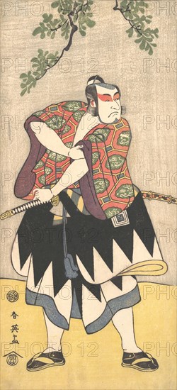 The Second Ichikawa Monnosuke as a Man Dressed in a Kimono, ca. 1793. Creator: Katsukawa Shun'ei.