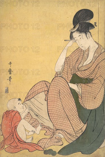 Woman and Child, ca. 1794-95. Creator: Kitagawa Utamaro.