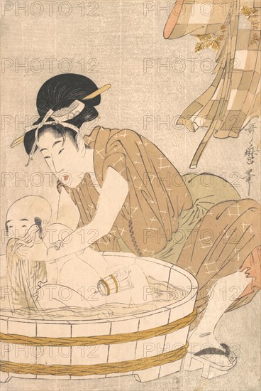 Bathtime (Gyozui), ca. 1801. Creator: Kitagawa Utamaro.