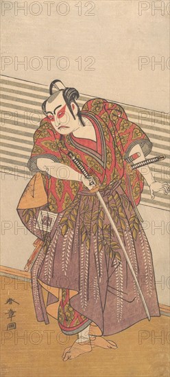 The Second Ichikawa Yaozo as a Samurai, probably 1773. Creator: Shunsho.
