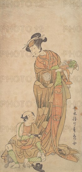 The Second Yamashita Kinsaku in the Role of Shigenoi, summer, 1772. Creator: Shunsho.