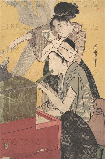 In the Kitchen, ca. 1794-95. Creator: Kitagawa Utamaro.