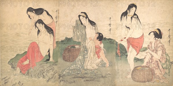 The Awabi Fishers, late 18th-early 19th century. Creator: Kitagawa Utamaro.