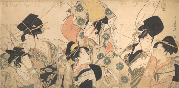 Narihira's Journey to the East, ca. 1797. Creator: Kitagawa Utamaro.