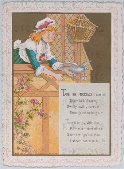 Valentine, 1874. Creator: Catherine Greenaway.