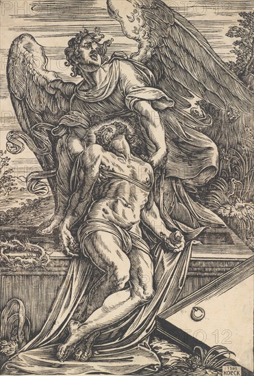 The Dead Christ supported by an angel, 1582. Creator: Giuseppe Scolari.