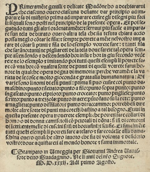 Esemplario di Lauori..., page 14 (verso), August 1, 1532. Creators: Giovanni Andrea Vavassore, Florio Vavassore.