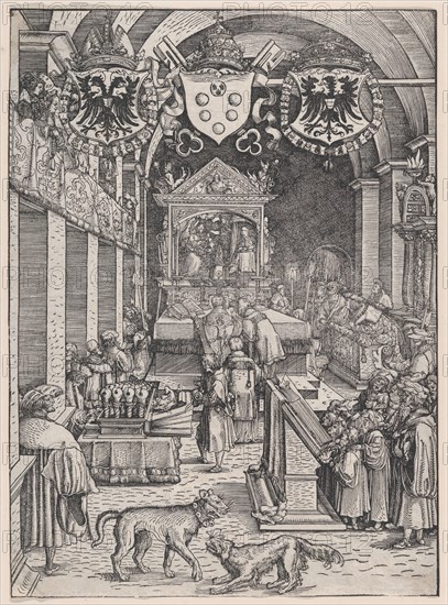 Maximilian I Hearing Mass, ca. 1515. Creator: Hans Weiditz.