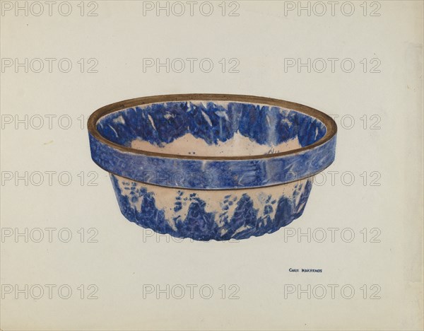 Stoneware Bowl, c. 1941. Creator: Chris Makrenos.