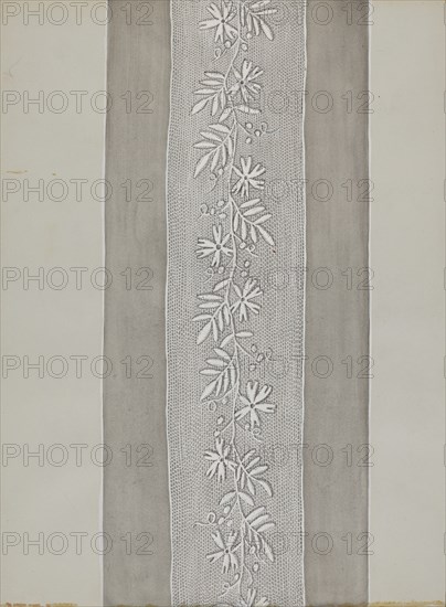 Embroidered Panel for Sleeve, c. 1936. Creator: Gordena Jackson.