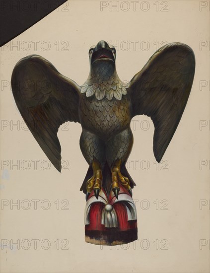 Pilot House Figure (Eagle), c. 1937. Creator: Walter Hochstrasser.