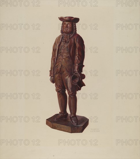 William Penn Carving, c. 1938. Creator: Frances Lichten.