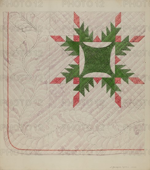 Quilt, 1937. Creator: J. Howard Iams.