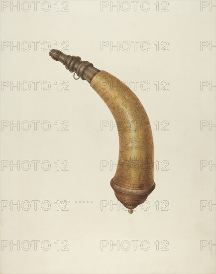 Powder Horn, 1938. Creator: John Koehl.