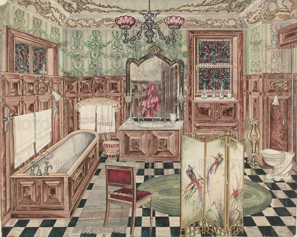 Bathroom, 1935/1942. Creator: Perkins Harnly.