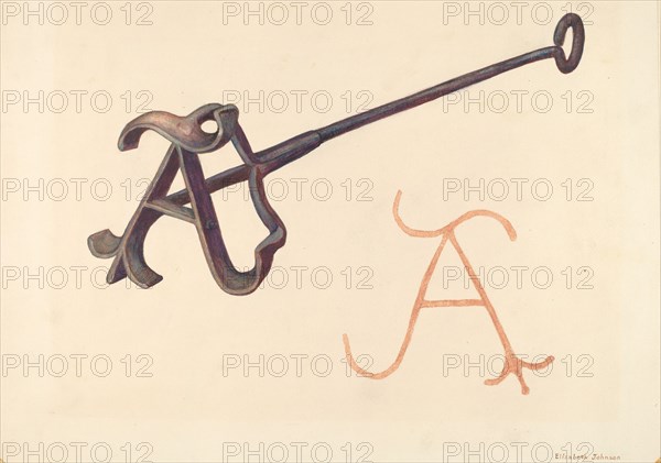 Branding Iron, 1935/1942. Creator: Elizabeth Johnson.