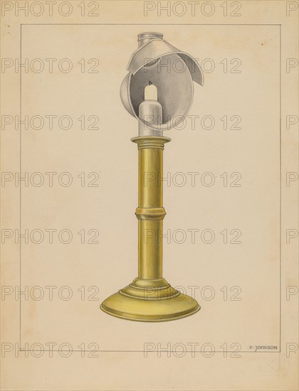 Candlestick, 1935/1942. Creator: Philip Johnson.