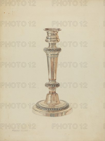 Silver Candlestick, 1935/1942. Creator: Frank M Keane.
