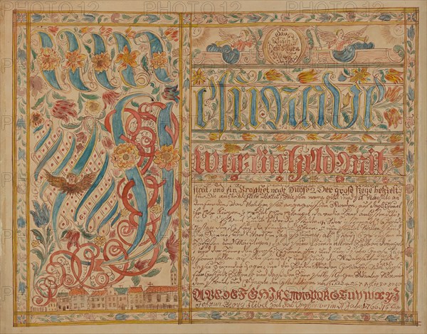 Fraktur, 1935/1942. Creator: Albert J. Levone.