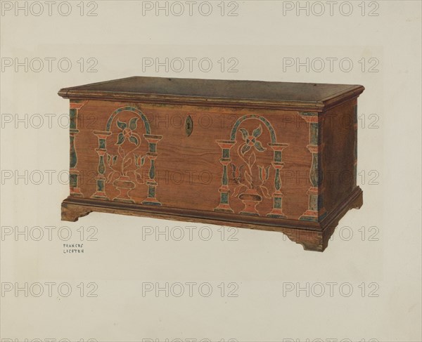 Pa. German Dower Chest, 1935/1942. Creator: Frances Lichten.