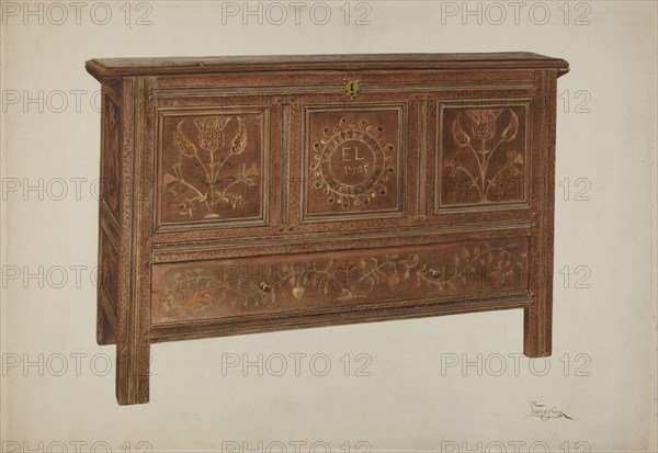 Pa. German Chest, 1935/1942. Creator: Rolland Livingstone.