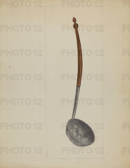 Pewter Ladle, c. 1936. Creator: Meyer Goldbaum.