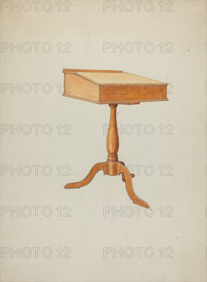 Shaker School Desk, c. 1936. Creator: Ray Holden.