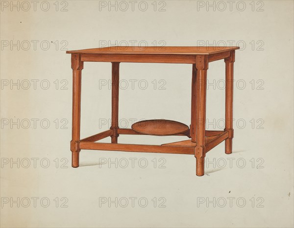 Shaker Wash Stand, c. 1936. Creator: Ray Holden.