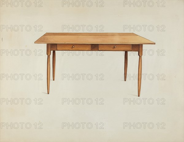 Shaker Kitchen Table, c. 1936. Creator: Ray Holden.