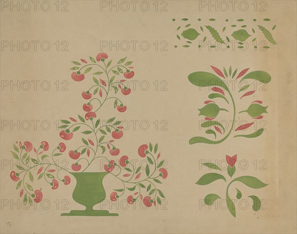 Stencil Wall Decoration, c. 1936. Creator: Ray Holden.