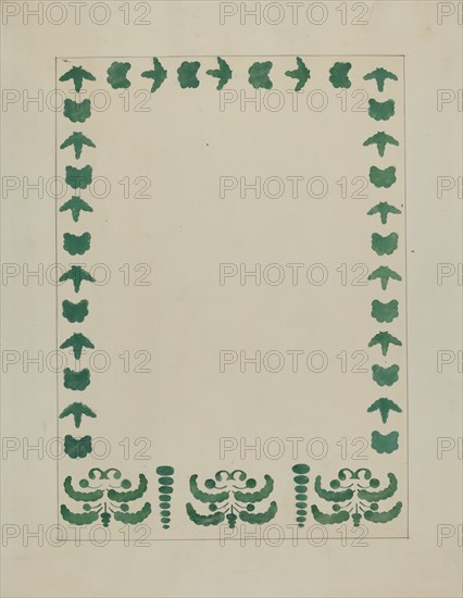 Stencilled Wall Decoration, c. 1936. Creator: Ray Holden.