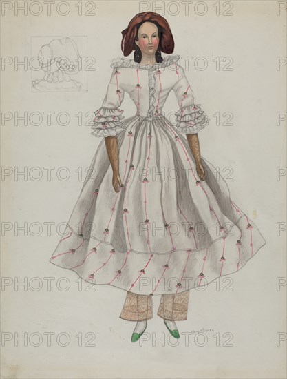 Doll, c. 1936. Creator: Mary E Humes.