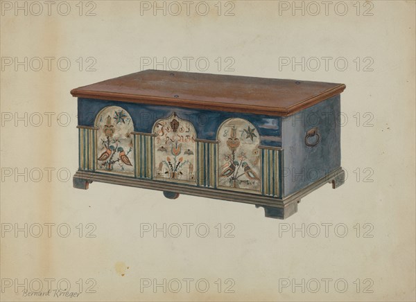 Pa. German Dower Chest, c. 1936. Creator: Bernard Krieger.