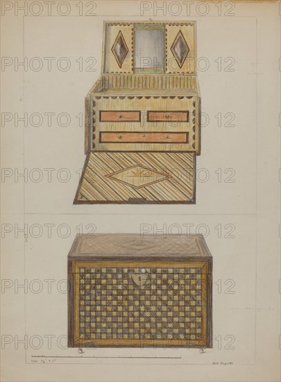 Toy Trunk, c. 1936. Creator: Edith Magnette.