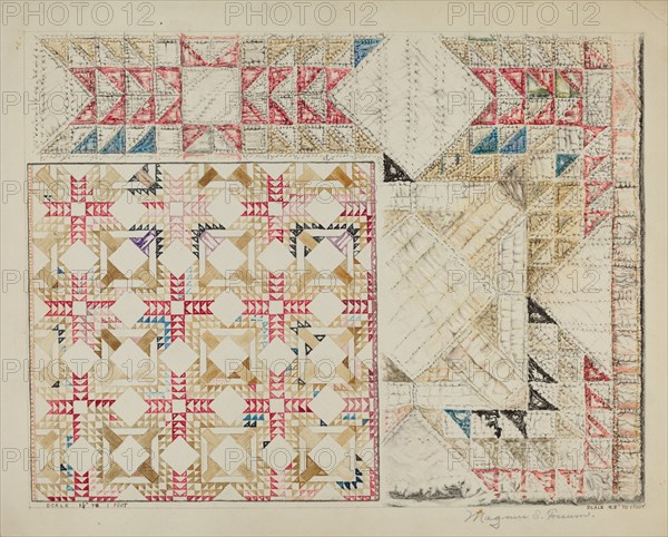 Quilt, c. 1937. Creator: Magnus S. Fossum.