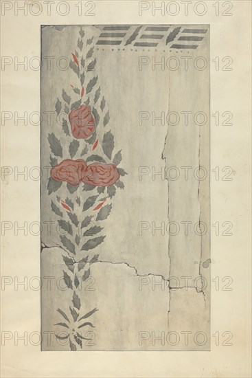 Wall Stencil (Section of), c. 1937. Creator: Ray Holden.