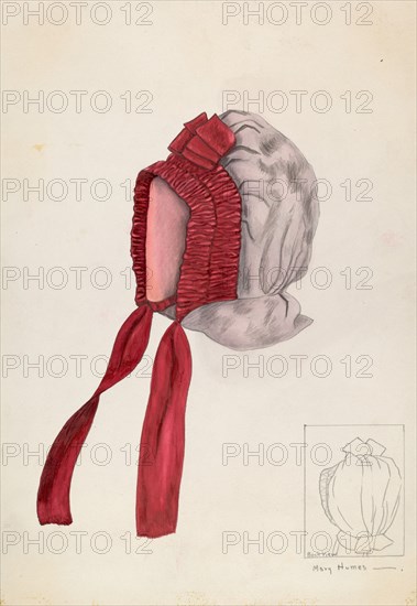 Bonnet, c. 1937. Creator: Mary E Humes.