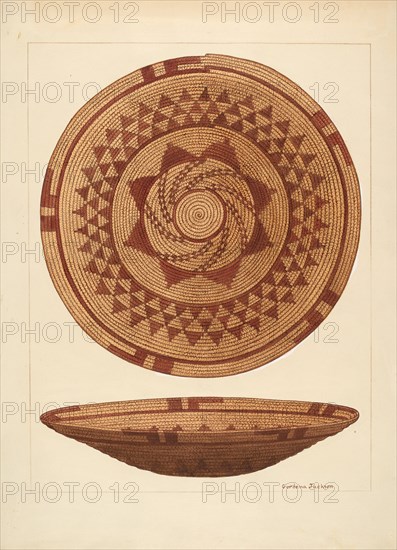 Basket, c. 1937. Creator: Gordena Jackson.