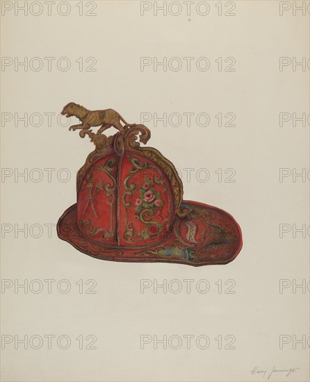 Fireman's Hat, c. 1937. Creator: Harry Jennings.