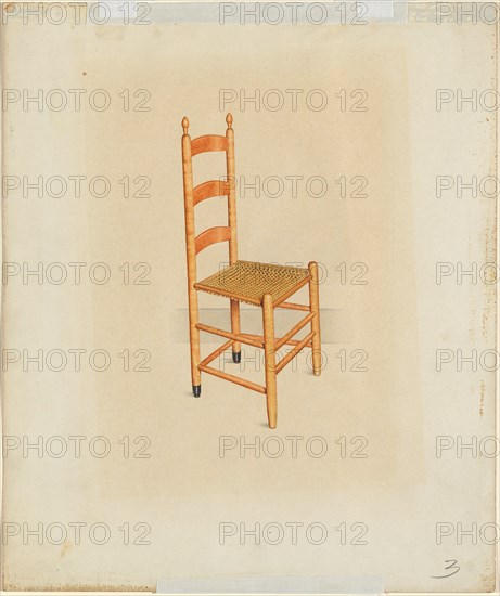 Shaker Tilting Chair, c. 1937. Creator: John W Kelleher.