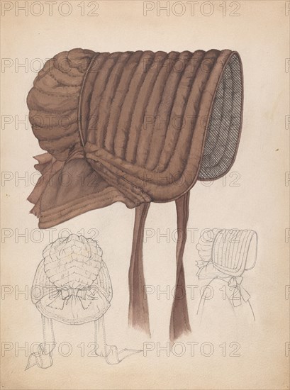 Quaker Bonnet, c. 1937. Creator: Rosalia Lane.