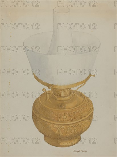 Lamp, c. 1937. Creator: Cora Parker.