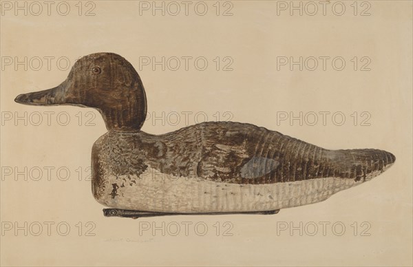 Decoy: Blue Winged Teal, c. 1938. Creator: Albert Geuppert.