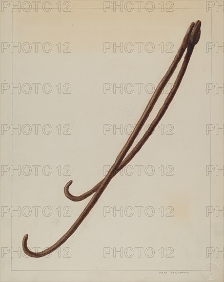 Pot Hooks, c. 1938. Creator: Fred Hassebrock.