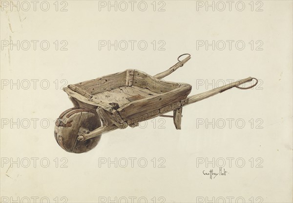 Wheel Barrow, c. 1938. Creator: Geoffrey Holt.